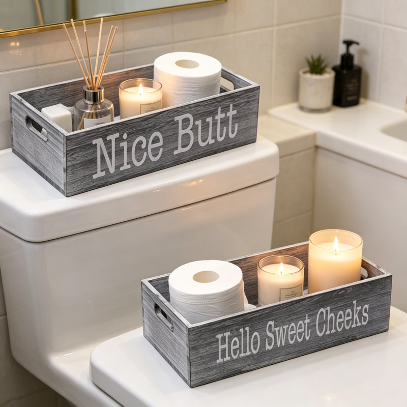 Boîte de rangement pour papier hygiénique Farmhouse