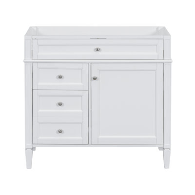 Meuble-lavabo de salle de bain sans lavabo supérieur / armoire de rangement de salle de bain moderne avec 5 tiroirs et un tiroir basculant / meuble-lavabo de salle de bain