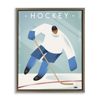 Cadre flottant rétro pour joueur de hockey, design par Martin Wickstrom