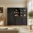 70.8" 3-Cabinet Combo - Pantry, Bookshelf, 3-Drawer & Full-Door Storage Unit
