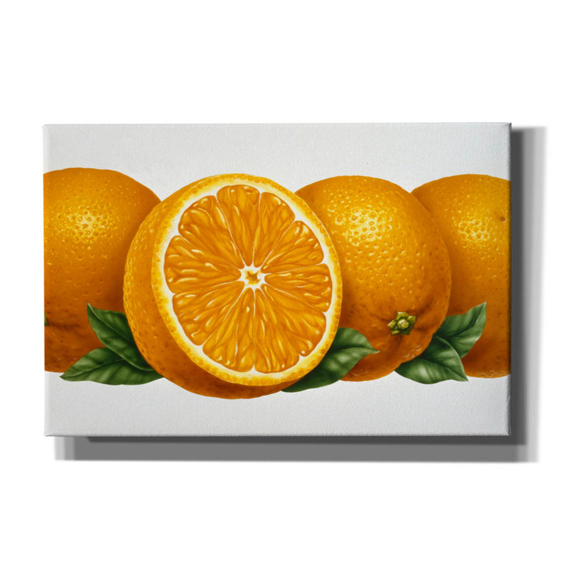 Art mural épique «Oranges» par Harro Maass, L 18 po x H 12 po x P 0,75 po