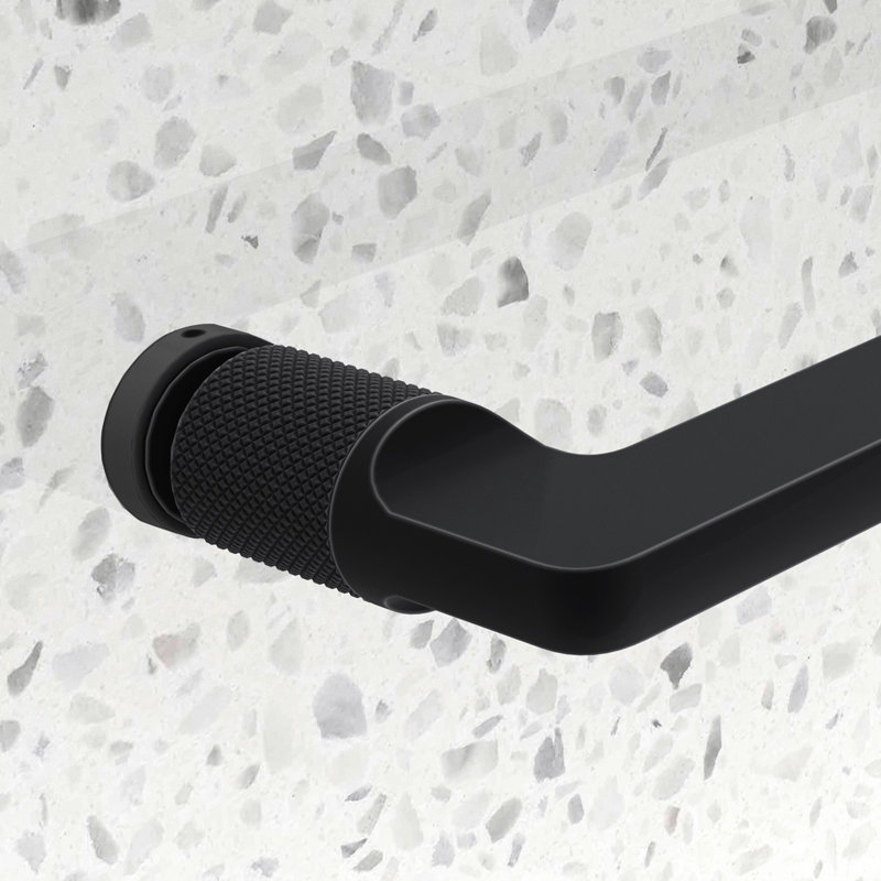 Porte de douche noire matte 6076 pouces - double coulissement, verre trempé de 8 mm, nettoyage facile, réglable, revêtement de protection antidérapant