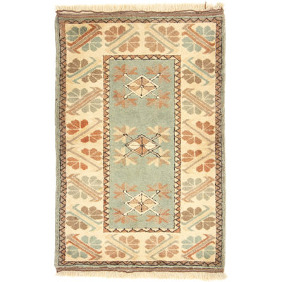 Rectangle 85 cm x 126 cm Oriental Wool Hand Woven Area Rug