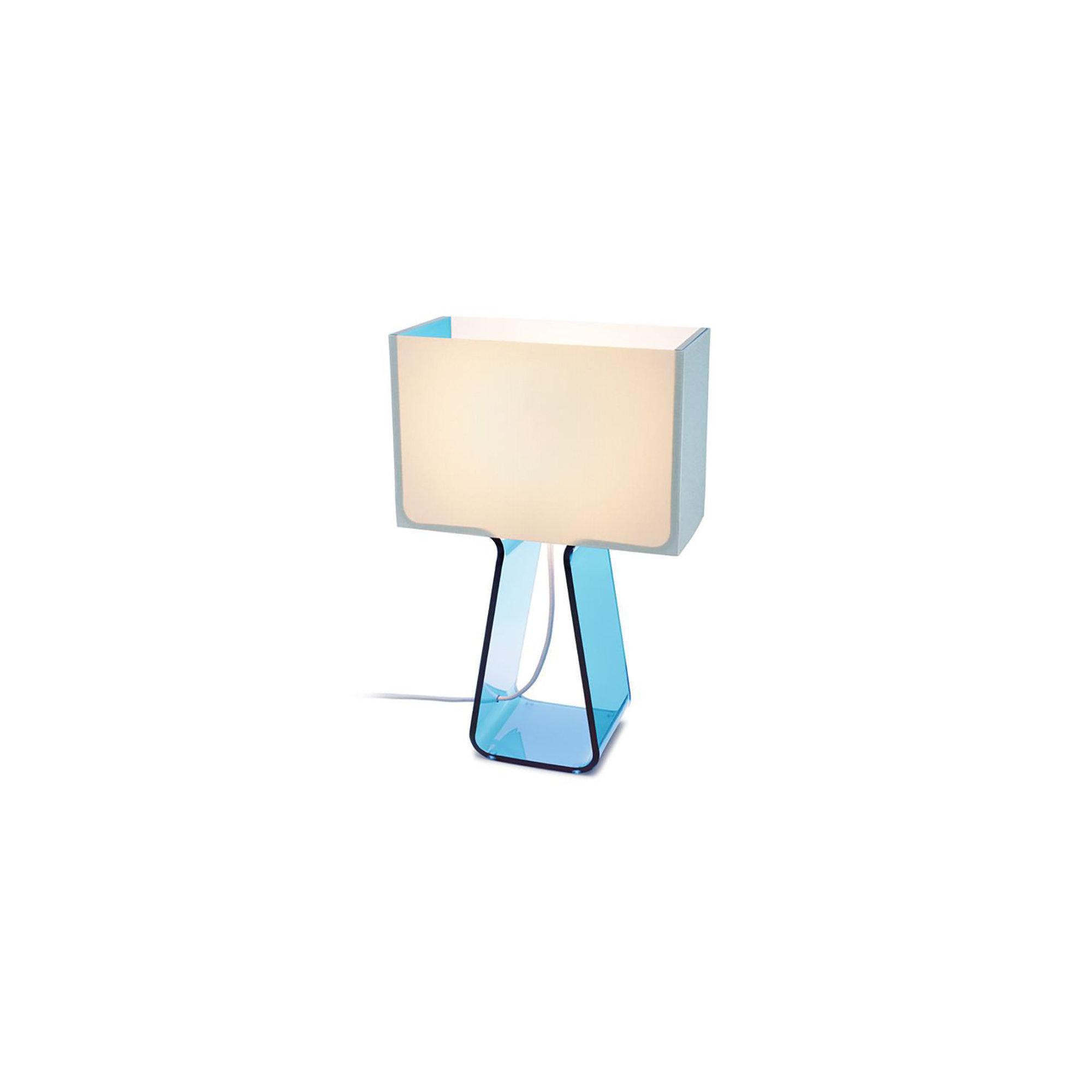 Tube Top Table Lamp, Light Blue