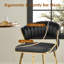 Tabouret de comptoir moderne en velours de 25,2 po avec accents dorés, conception ergonomique et siège moelleux pour îlot de cuisine et bar-389607033