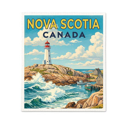 Scenic Nova Scotia Canada Dishcloth