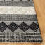 Tapis rayé en laine / coton ivoire / noir Stimpson-314785696