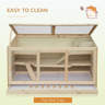Cage En Bois Pour Hamster Et Petits Animaux – Toit Rabattable, 5 Plateformes, Porte Verrouillable – Dimensions 60 X 35,5 X 42 Cm