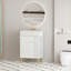 Meuble-lavabo à tablettes ouvertes 21,6 po avec évier en céramique et porte à fermeture en douceur-740457098