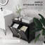 Armoire à linge double inclinable, armoire de rangement pour salle de bain avec panier à 2 compartiments, armoire de plancher moderne pour salle de bain, noir