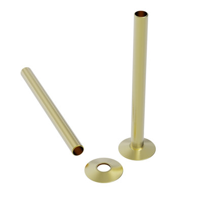Radiator Porterfield 180mm Radiator Valve Pipes and Collars Easy Fit Packs Plumbing Tubes Brass