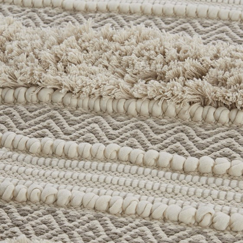 Woven Texture Stripe Bath Rug 22X58"