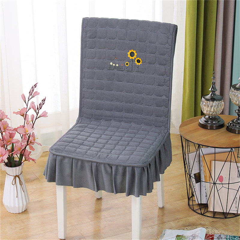 Polyester Box Cushion Dining Chair Slipcover