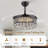 48" Dimmable Crystal Ceiling Fan With Led Lights And Remote Control-88080386