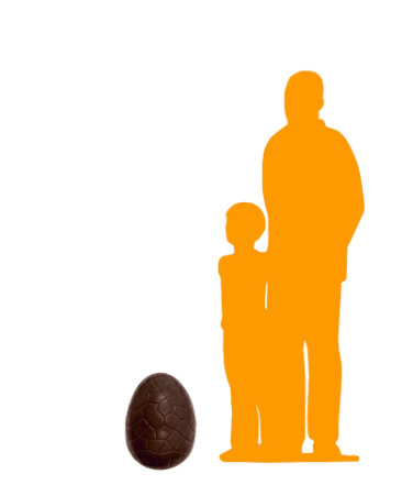 Crackle Chocolate Easter Egg Over Sized Statue