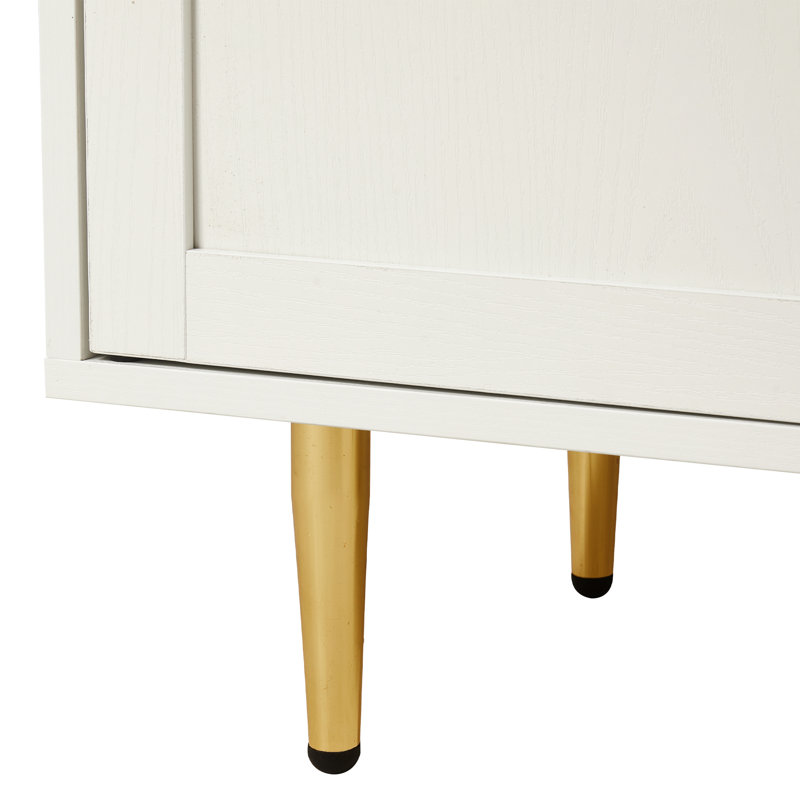2-Door Storage Cabinet With Adjustable Shelves, White