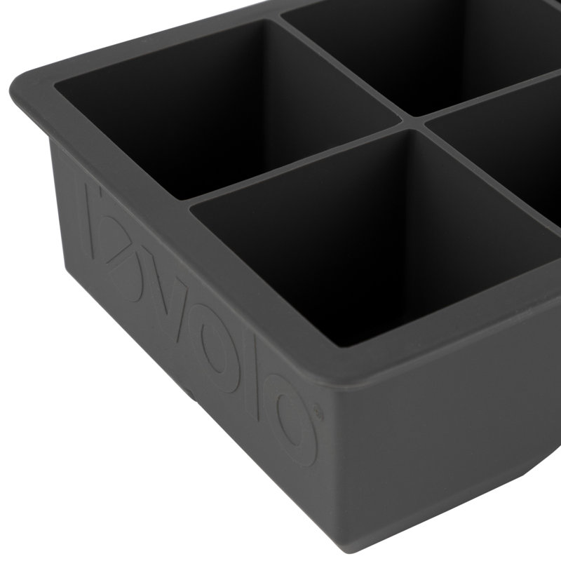 King Cube Ice Tray Set of Two, Charcoal