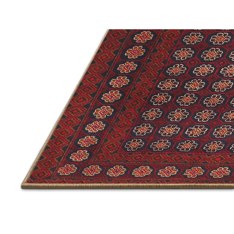 Tapis beige/rouge/brun contemporain, Rectangle 7 pi x 9 pi