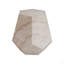 Table d'appoint extérieure / intérieure en béton léger, table d'appoint hexagonale ronde en travertin
