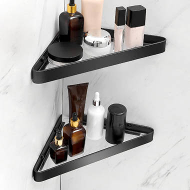 Lenaik Tension Pole Shower Caddy Rebrilliant Finish: Black