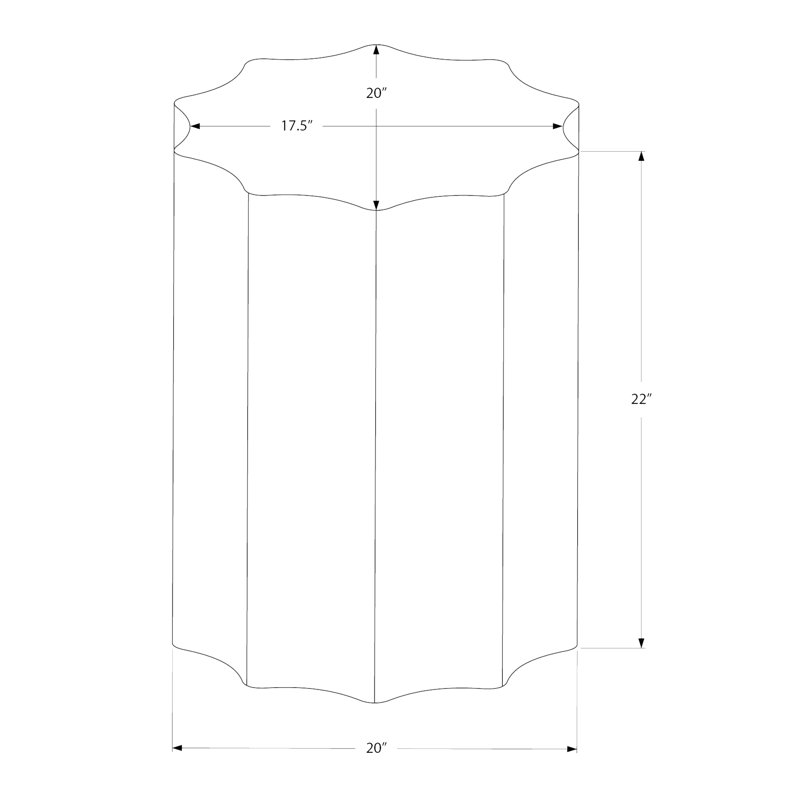 Abdool End Table, Copper