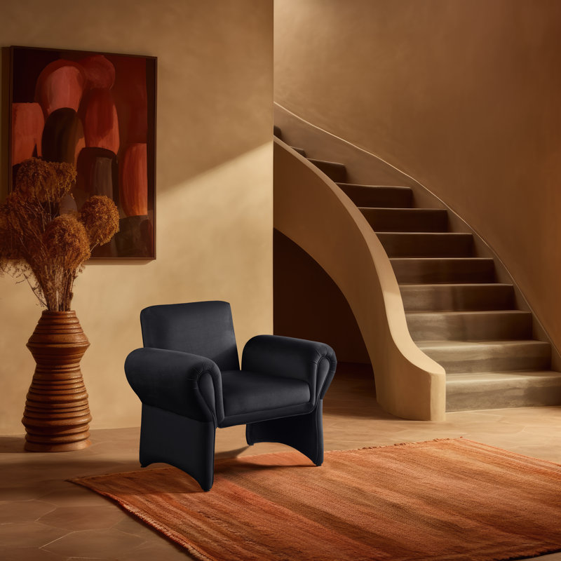 Fleurette 36,5 de large, Velours noir
