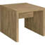 Table de bout carrée à finition manguier, bois d'ingénierie, structure stable ou côté de fauteuil
