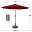 Parasol de marché illuminé 10 pi avec plage 8 côtes-1876059762