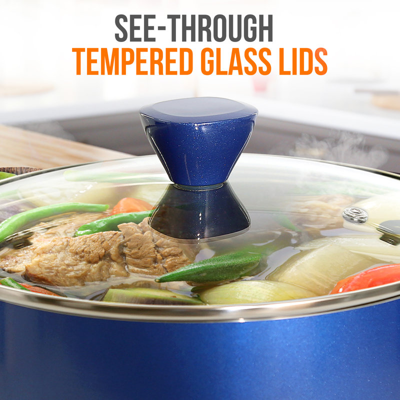 Saucepan Pot With Lid - Non-Stick High-Qualified Kitchen Cookware With See-Through Tempered Glass Lids, 2 QT. (Works With Model: NCCWA13BR)