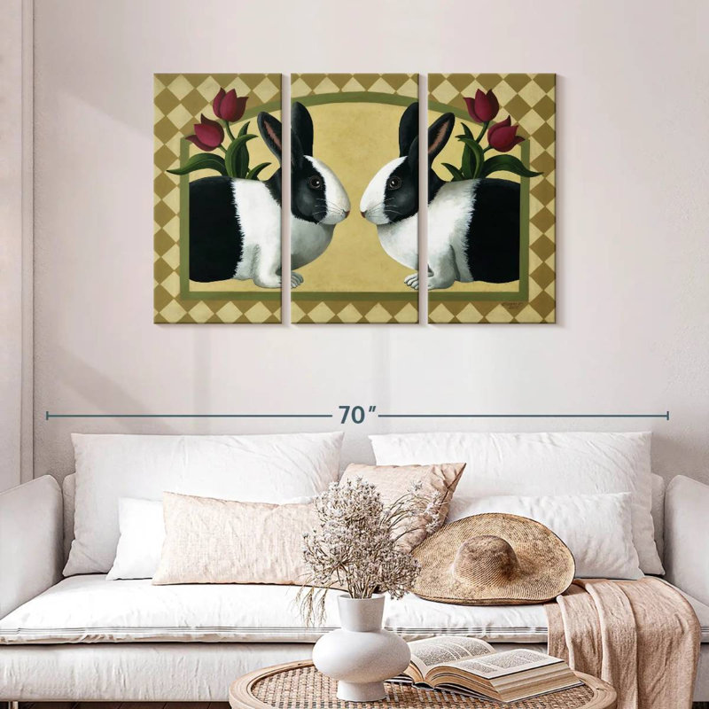 Brampt Rabbit Bunnies, 28" H x 45" W