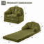 Fauteuil demi-tonneau rembourré d'appoint convertible-1516190395