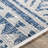 Hongming Machine Woven Denim/Navy/White Indoor/Outdoor Area Rug-1563075291