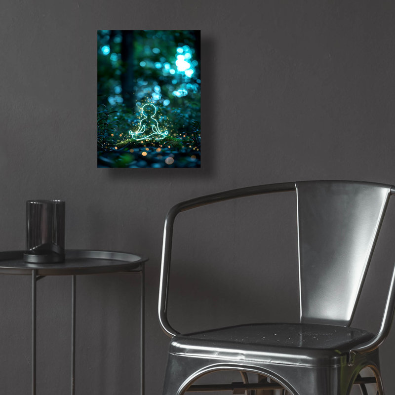 Art mural en verre Ebern Designs «Serenity» par r3darch0n, H 16 po x l 12 po x P 0,13 po