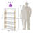 57.09" H Bookcase With 5-Tier Shelf Display Rack For Living Room-666016289-662966998