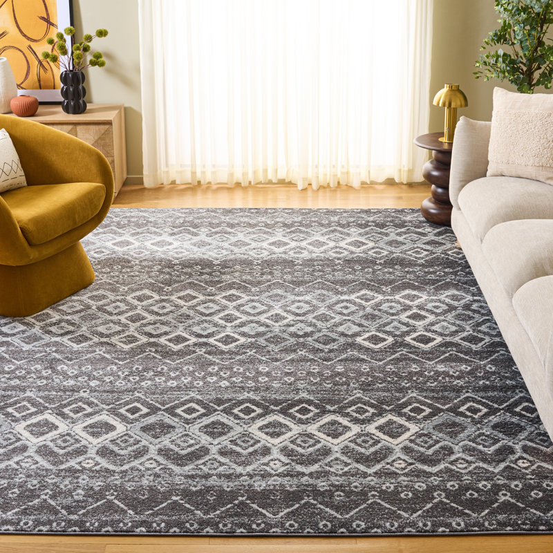 Tapis performance à motif sud-ouest Aird, Rond 8 pi,   Ivory/Multi