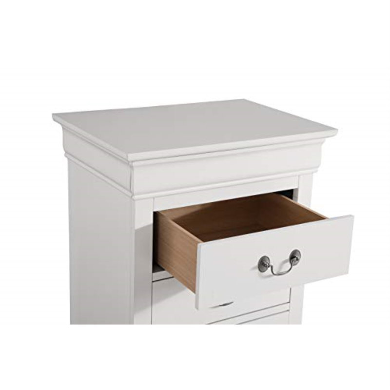Louis Phillipe 7 Drawer Lingerie Chest, White