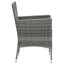  Ensemble de salle à manger en rotin de polyéthylène gris, aluminium, acier, WPC, polyester-163905657-163905659