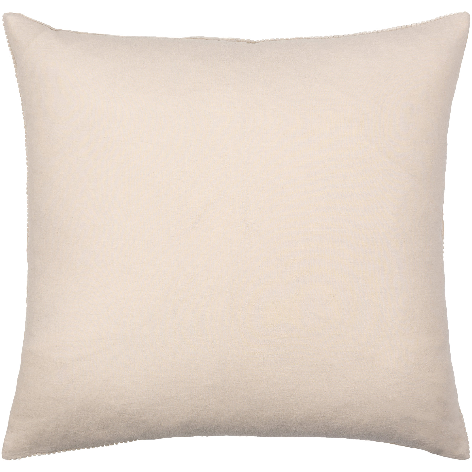 Selma Cotton Throw Pillow, 20" x 20", Beige