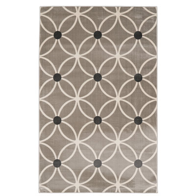 Tapis gris clair et ivoire Audrea