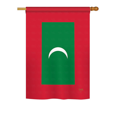 Drapeau maison en polyester 2 côtés maldivies