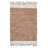 Exley Hand Woven Leather/Cotton Striped Rug in Brown-967421625