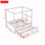 Lit plateforme à baldaquin avec lit gigogne simple et tiroirs de rangement-134000341-134000344