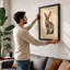 Upright Rabbit Boho - Framed Print-1084196713-1084196708