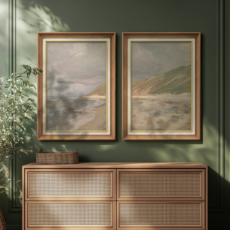 Ensemble de 2 œuvres d'art encadrées de qualité supérieure sur toile de qualité supérieure avec cadre de 26 po x 36 po