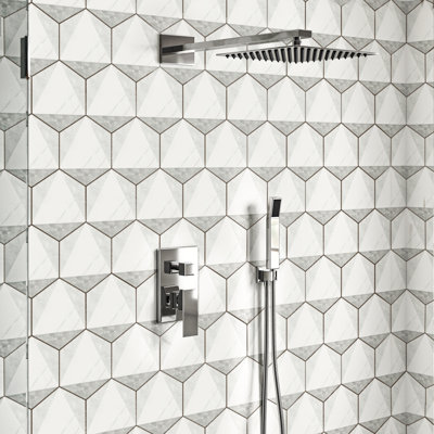 Classico Carrara 7" x 8" Porcelain Marble Look Wall & Floor Tile
