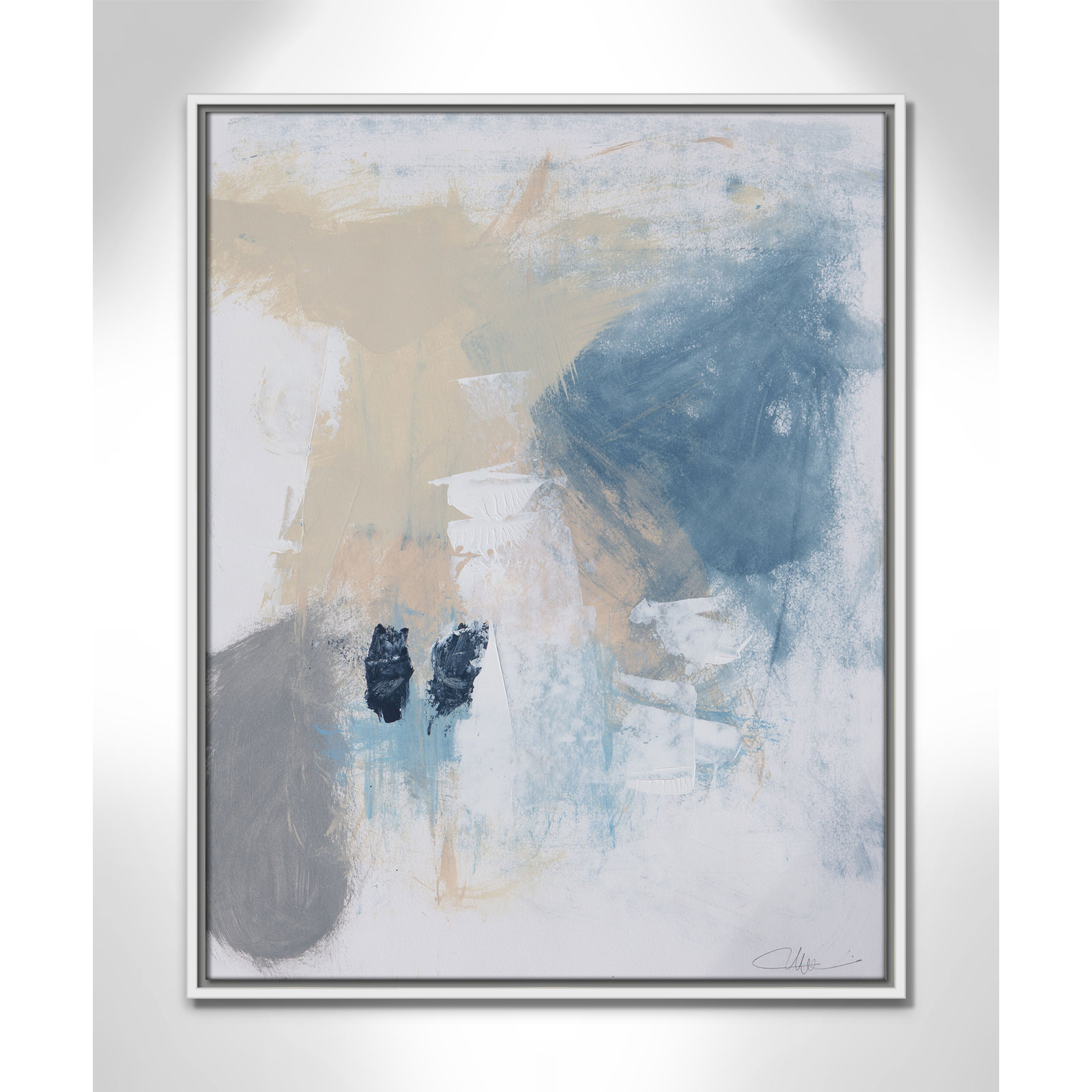 Runa "Coastal Carnival II" Print, White Floater Framed Canvas, No Mat, 29.5" H x 23.5" W x 2" D