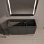 Meuble-lavabo autoportant et portes d'armoire à fermeture en douceur, à l'exception du lavabo-111541242