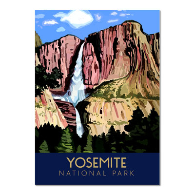 Yosemite Falls National Park - Rectangle Painting on Glass