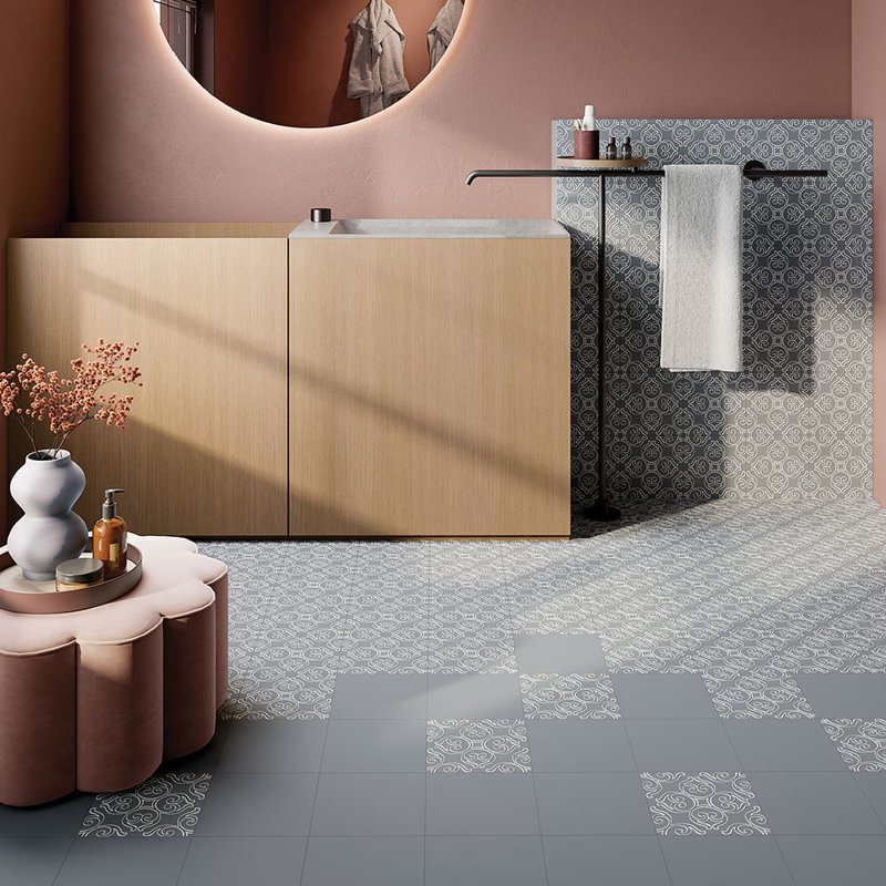 Helix 8X8 Porcelain Tile, Blue