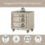 Lucienne Beige Velvet Nightstand